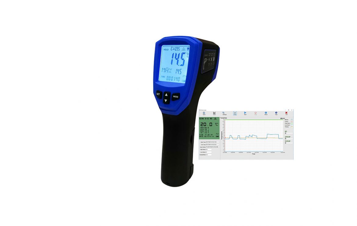 Introducing the professional digital high temperature infrared and thermocouple thermometer data logger