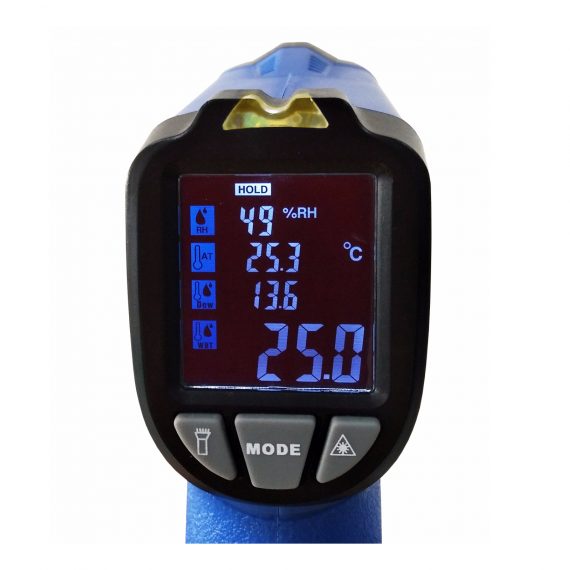 IR Thermometer with Type K and Air Temperature