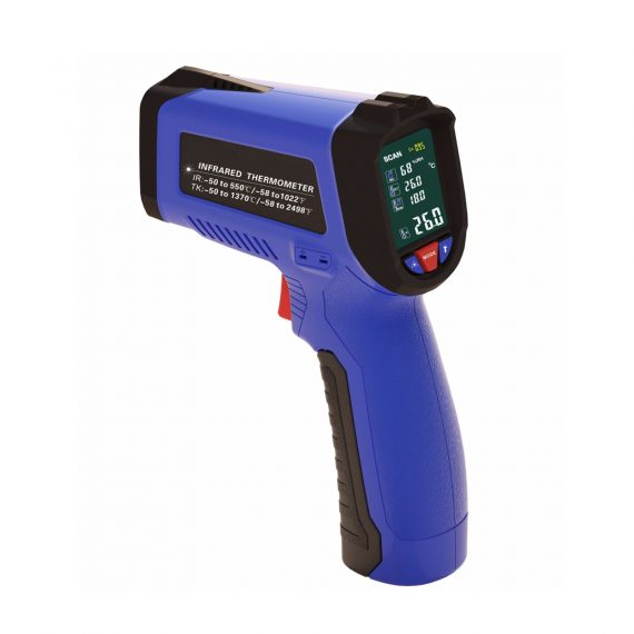 IR Thermometer with Type K and Air Temperature